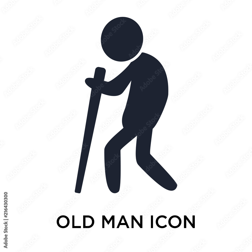 Old Man icon vector sign and symbol isolated on white background, Old Man logo concept Old Man icon vector sign and symbol isolated on white background, Old Man logo concept