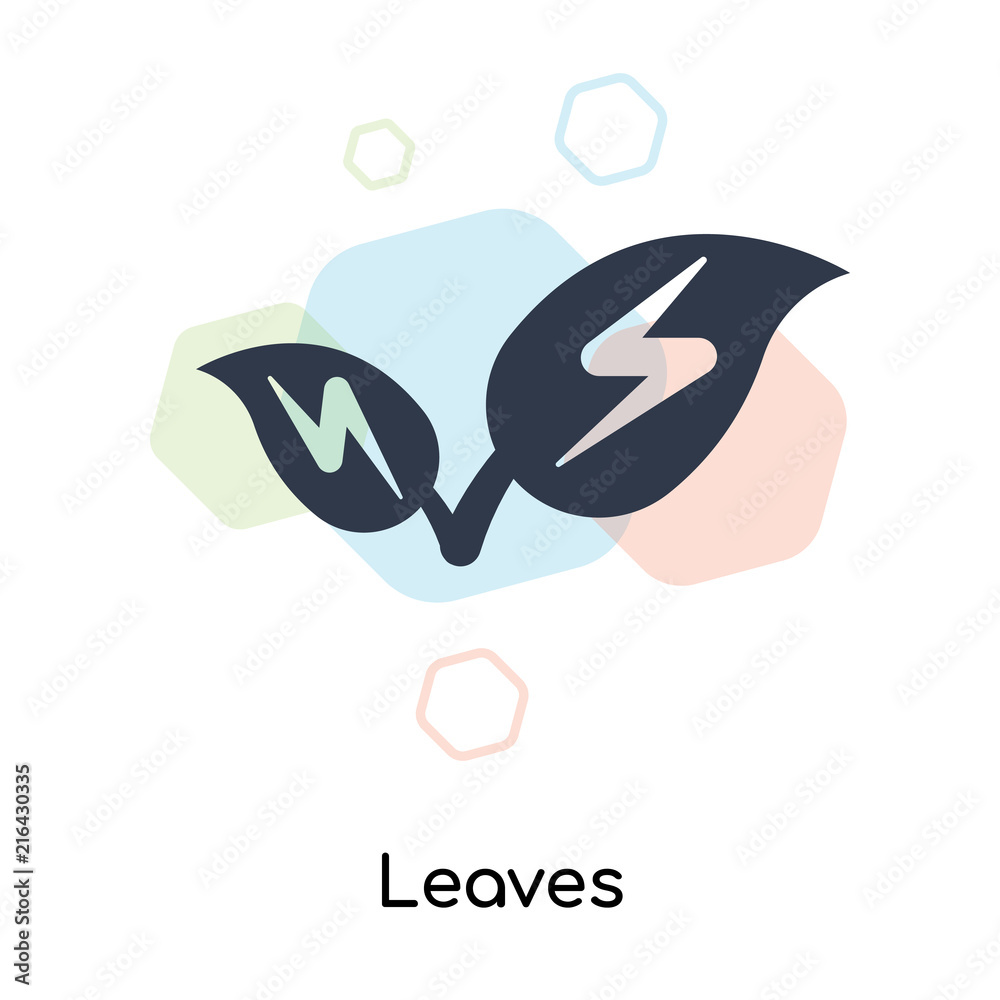 Leaves icon vector sign and symbol isolated on white background, Leaves logo concept Leaves icon vector sign and symbol isolated on white background, Leaves logo concept