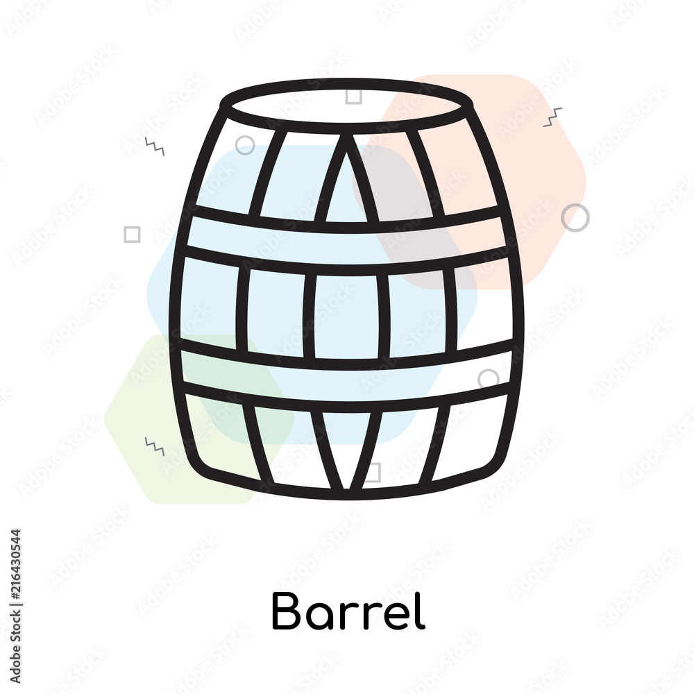 Barrel icon vector sign and symbol isolated on white background, Barrel logo concept Barrel icon vector sign and symbol isolated on white background, Barrel logo concept
