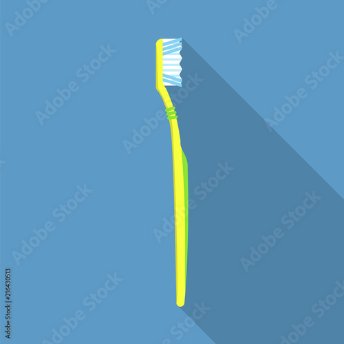 Morning toothbrush icon. Flat illustration of morning toothbrush vector icon for web design