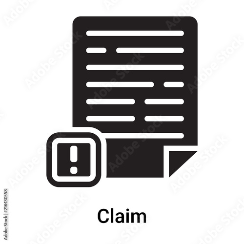 Claim icon vector sign and symbol isolated on white background, Claim logo concept