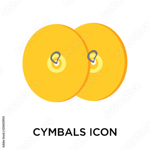 Cymbals icon vector sign and symbol isolated on white background, Cymbals logo concept