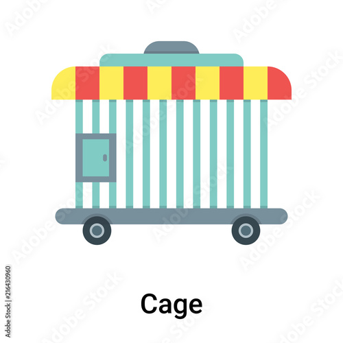 Cage icon vector sign and symbol isolated on white background, Cage logo concept