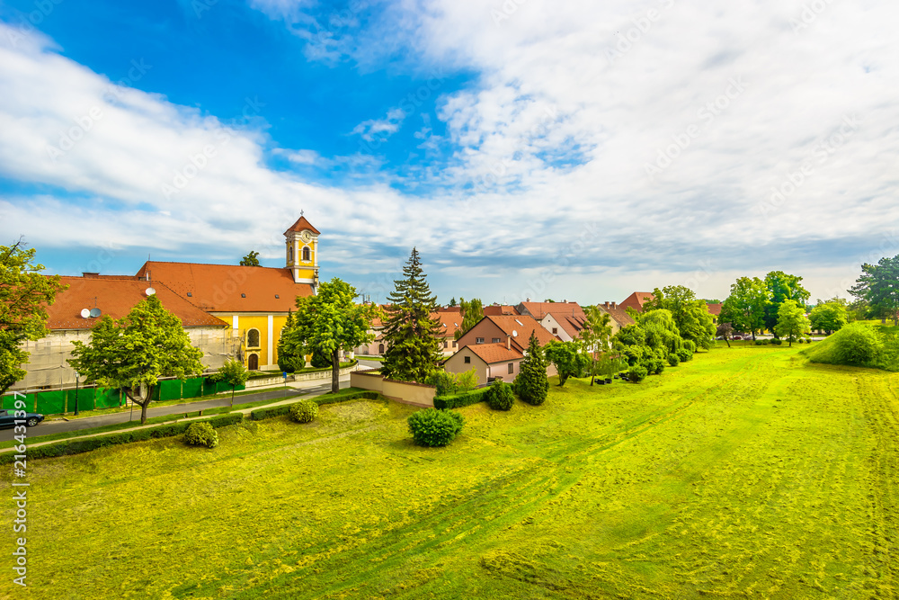 Naklejka premium Varazdin scenery Croatia. / Scenic view at Varazdin old city center in Northern Croatia, Europe.