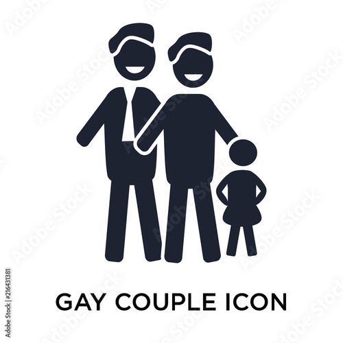 Gay Couple icon vector sign and symbol isolated on white background, Gay Couple logo concept