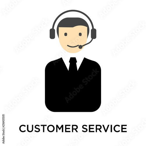 Customer service icon vector sign and symbol isolated on white background, Customer service logo concept