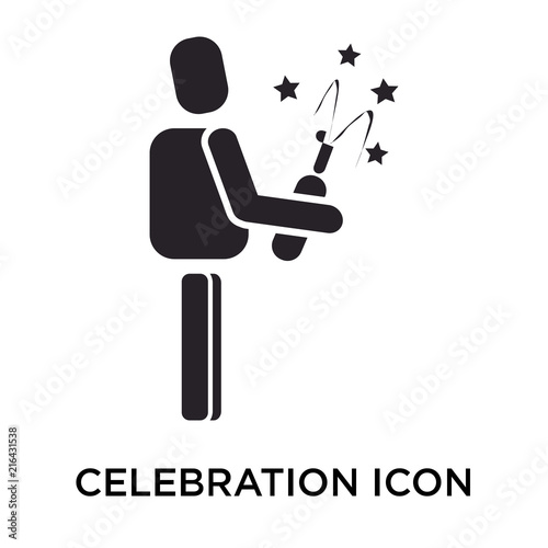 Celebration icon vector sign and symbol isolated on white background, Celebration logo concept