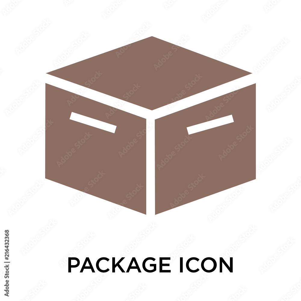 Package icon vector sign and symbol isolated on white background, Package logo concept Package icon vector sign and symbol isolated on white background, Package logo concept