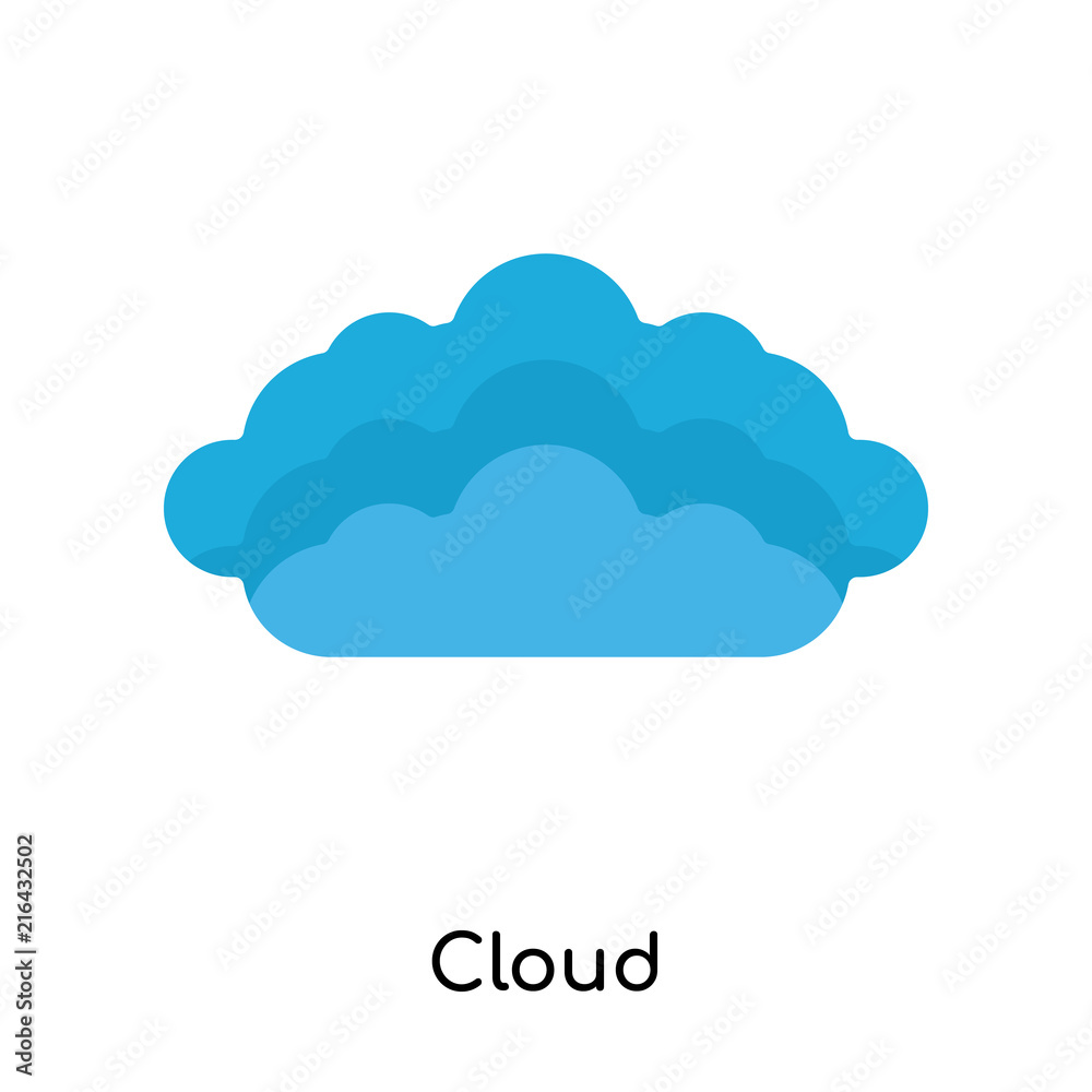 Cloud icon vector sign and symbol isolated on white background, Cloud logo concept Cloud icon vector sign and symbol isolated on white background, Cloud logo concept