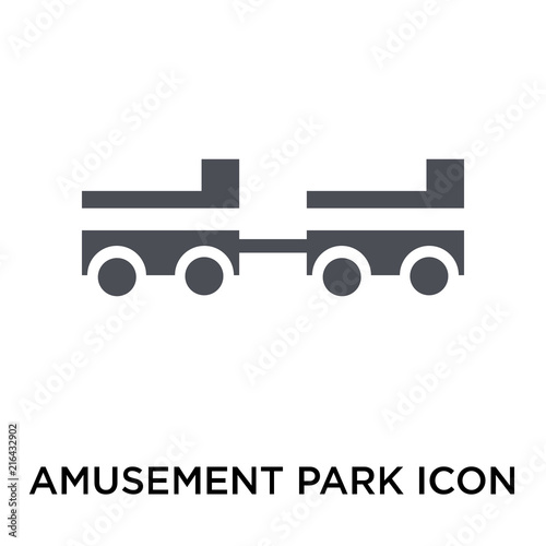 Amusement park icon vector sign and symbol isolated on white background, Amusement park logo concept