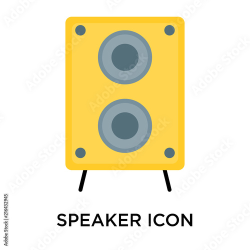 Speaker icon vector sign and symbol isolated on white background, Speaker logo concept