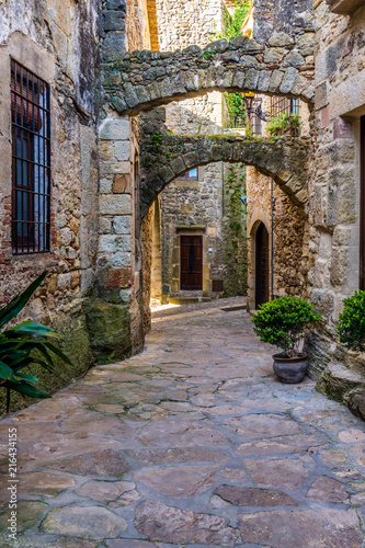 Visiting the beautiful medieval village of Pals  Catalonia  Spain 