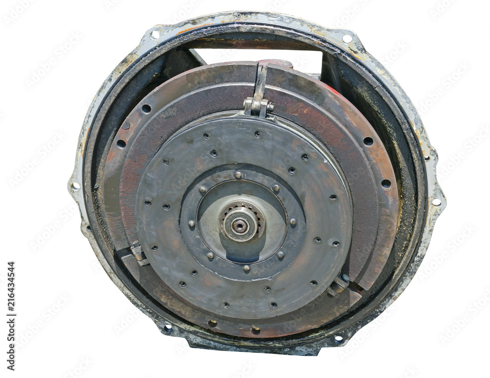 Disc and clutch basket with release bearing Disc and clutch basket with release bearing