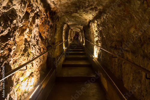 Tunnel di uscita dalla grotta Gigante di Sgonico