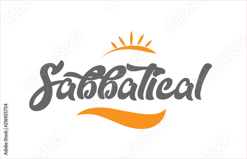 sabbatical black hand writing word text typography design logo icon photo