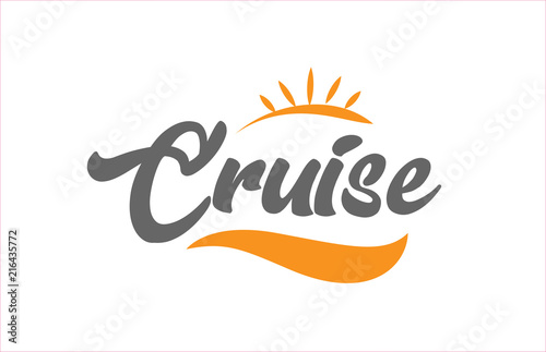 cruise black hand writing word text typography design logo icon