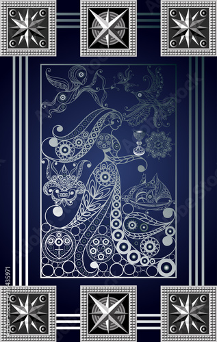 Graphical illustration of a Tarot card 1