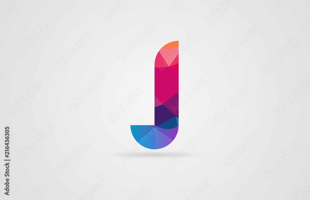 alphabet letter j logo design with rainbow colors alphabet letter j logo design with rainbow colors