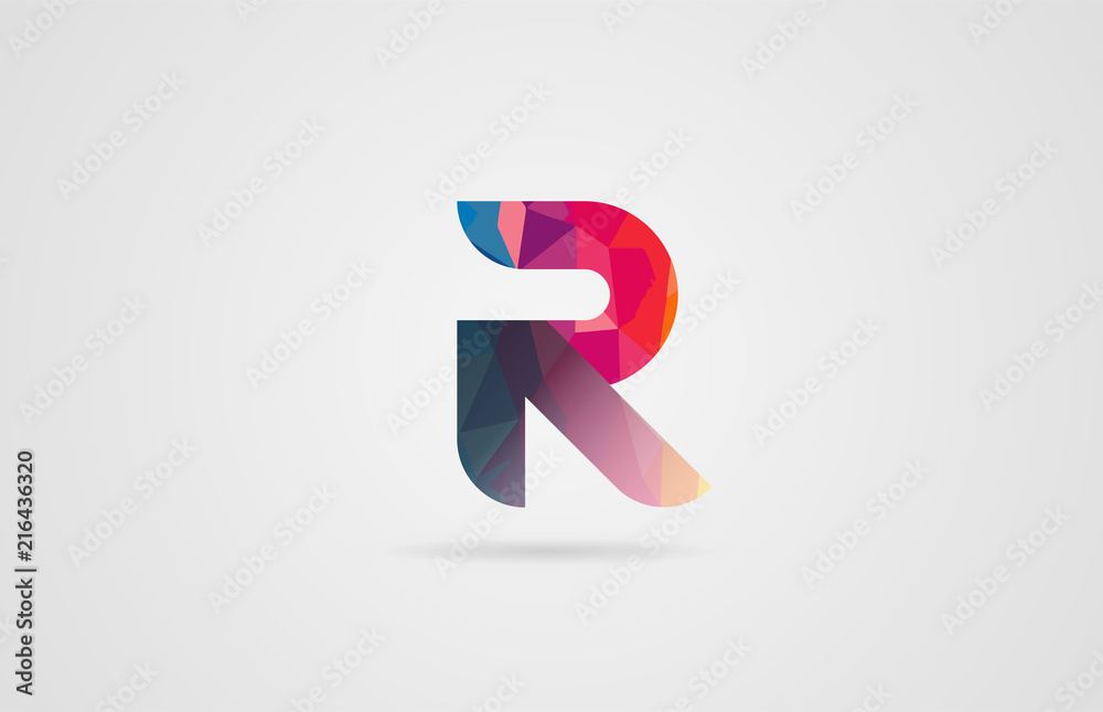 alphabet letter r logo design with rainbow colors alphabet letter r logo design with rainbow colors