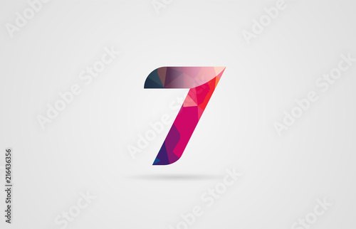 Free Download number 7 logo design with rainbow colors - GFXLoad