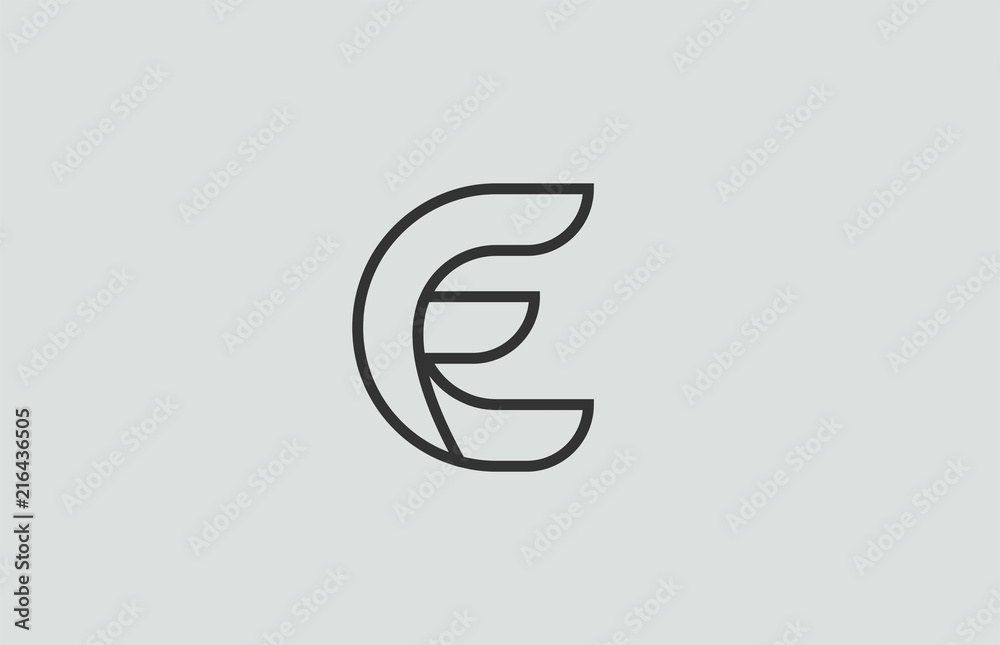 black and white alphabet letter e logo icon design black and white alphabet letter e logo icon design