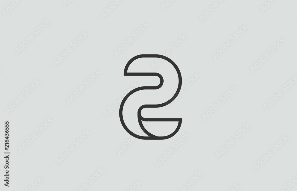 black and white number 2 two logo icon design black and white number 2 two logo icon design