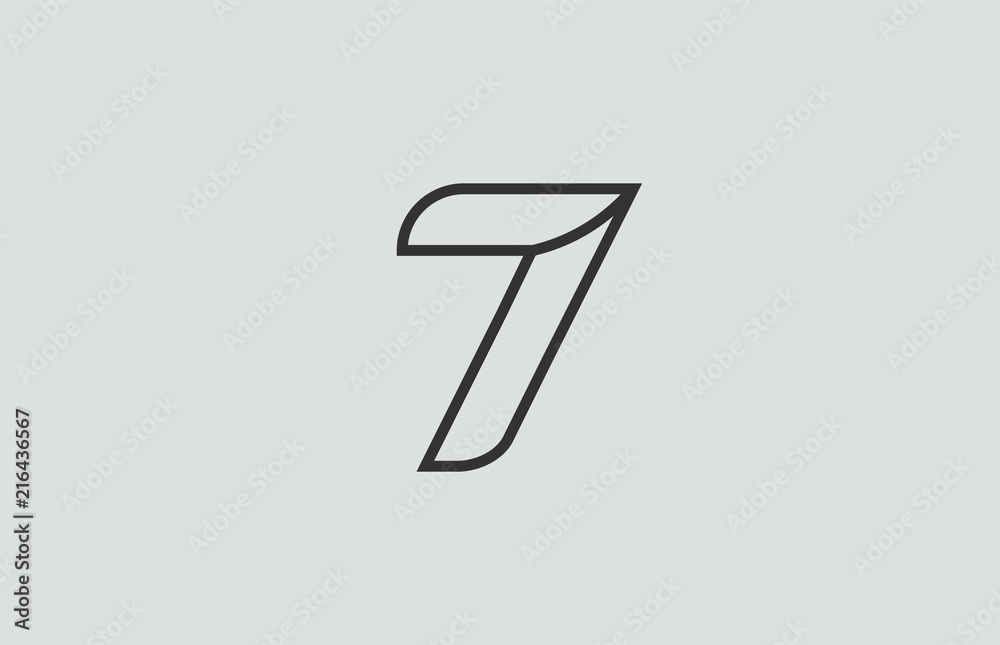 black and white number 7 logo icon design black and white number 7 logo icon design