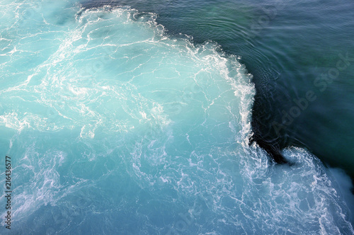water / wave on the sea in two shades, light blue and dark blue