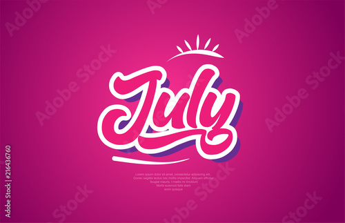 july word text typography pink design icon