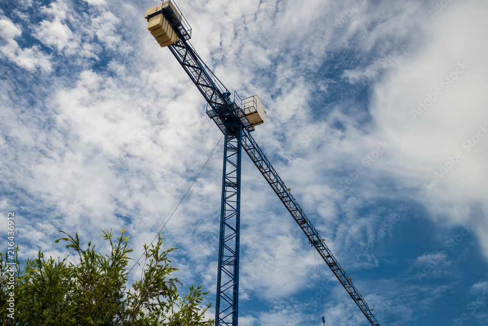 Crane is used in the construction Crane is used in the construction