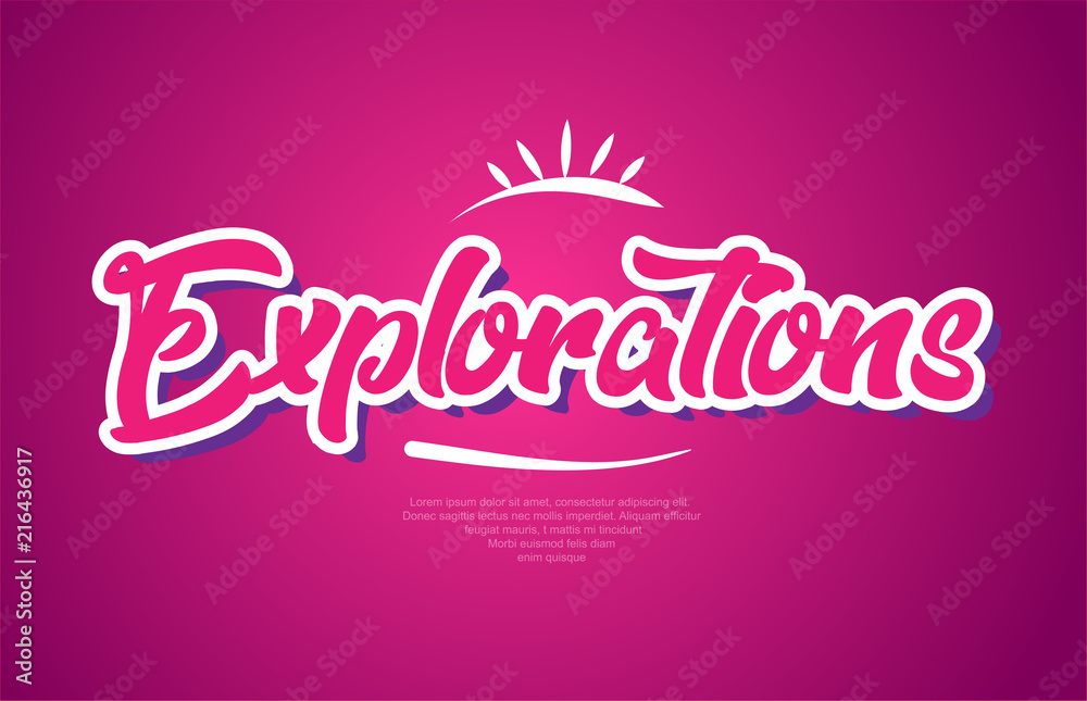 explorations word text typography pink design icon