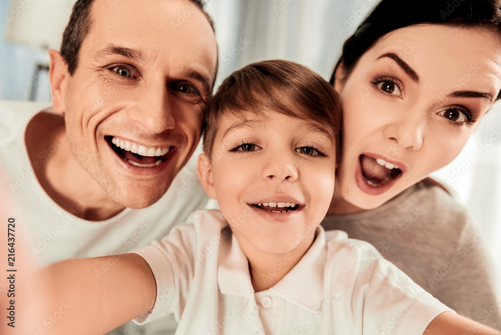 Great mood. Selfie of a happy united family while being in a wonderful mood Great mood. Selfie of a happy united family while being in a wonderful mood