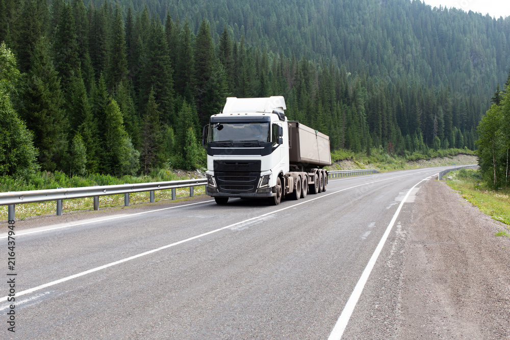 truck on the road