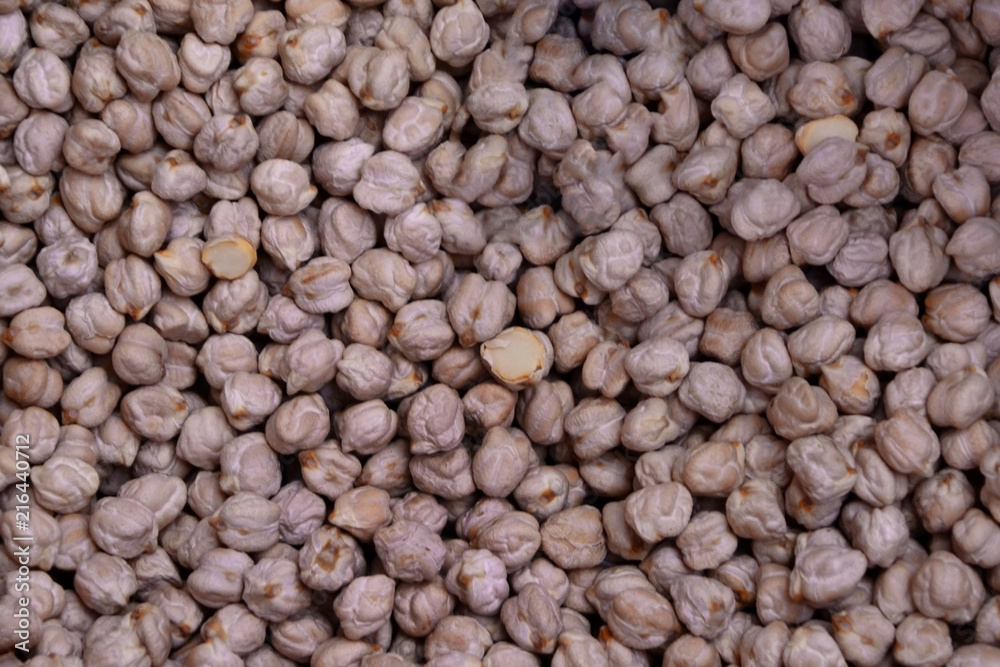 Background chick-pea. base ingredient for hummus.