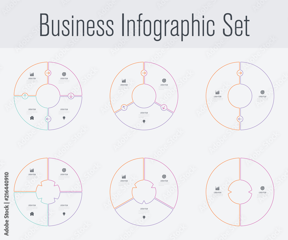 Naklejka premium Set with infographics
