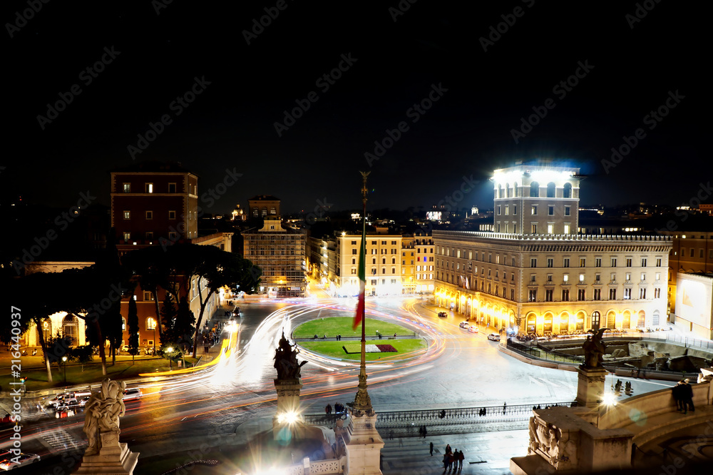 Piazza Venezia, Rome at Night