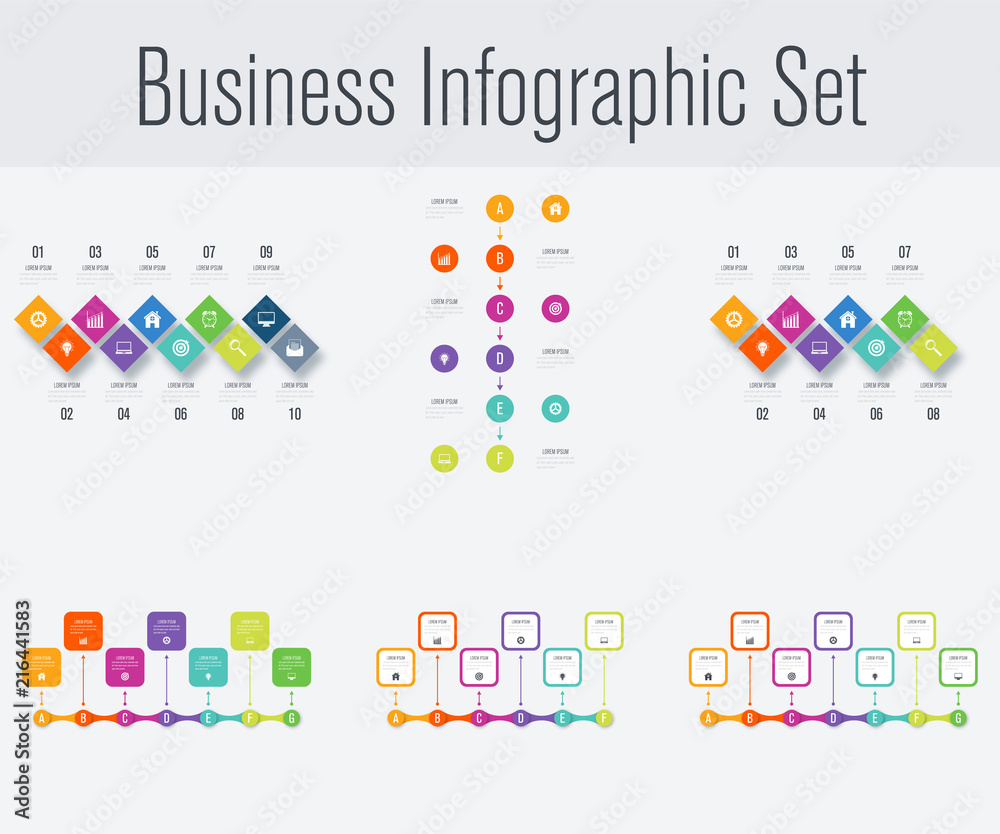 Set with infographics Set with infographics