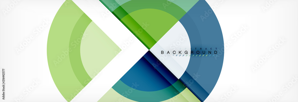 Vector circular geometric abstract background