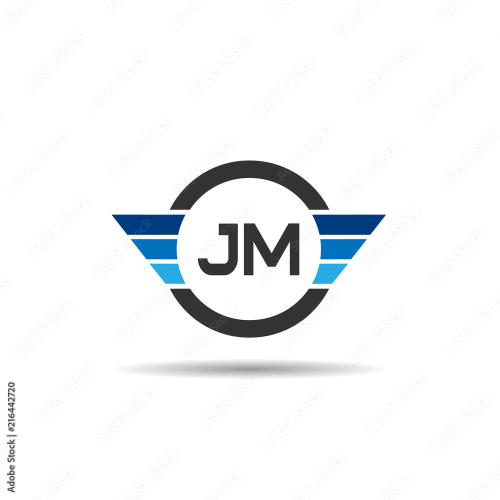 Initial Letter JM Logo Template Design Initial Letter JM Logo Template Design