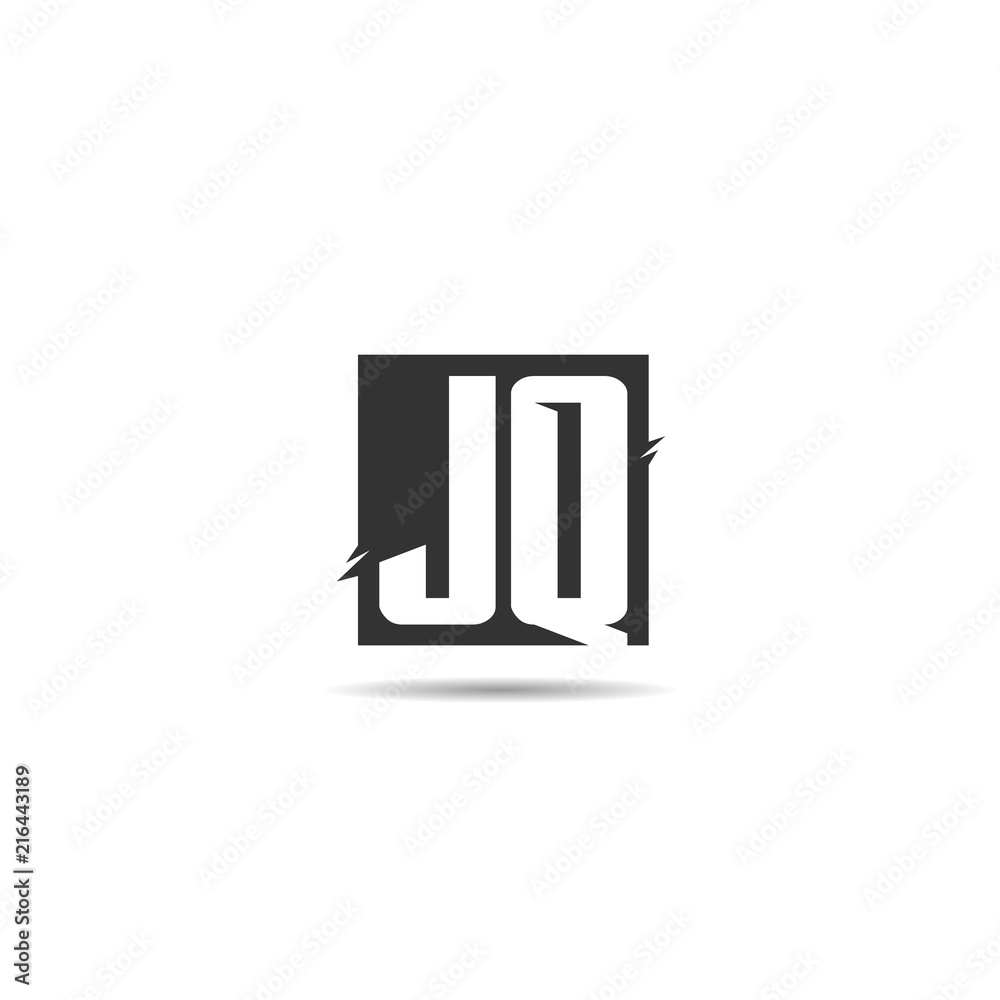 Fototapeta premium Initial Letter JQ Logo Template Design