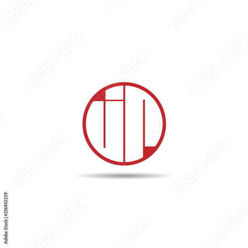 Initial Letter JR Logo Template Design