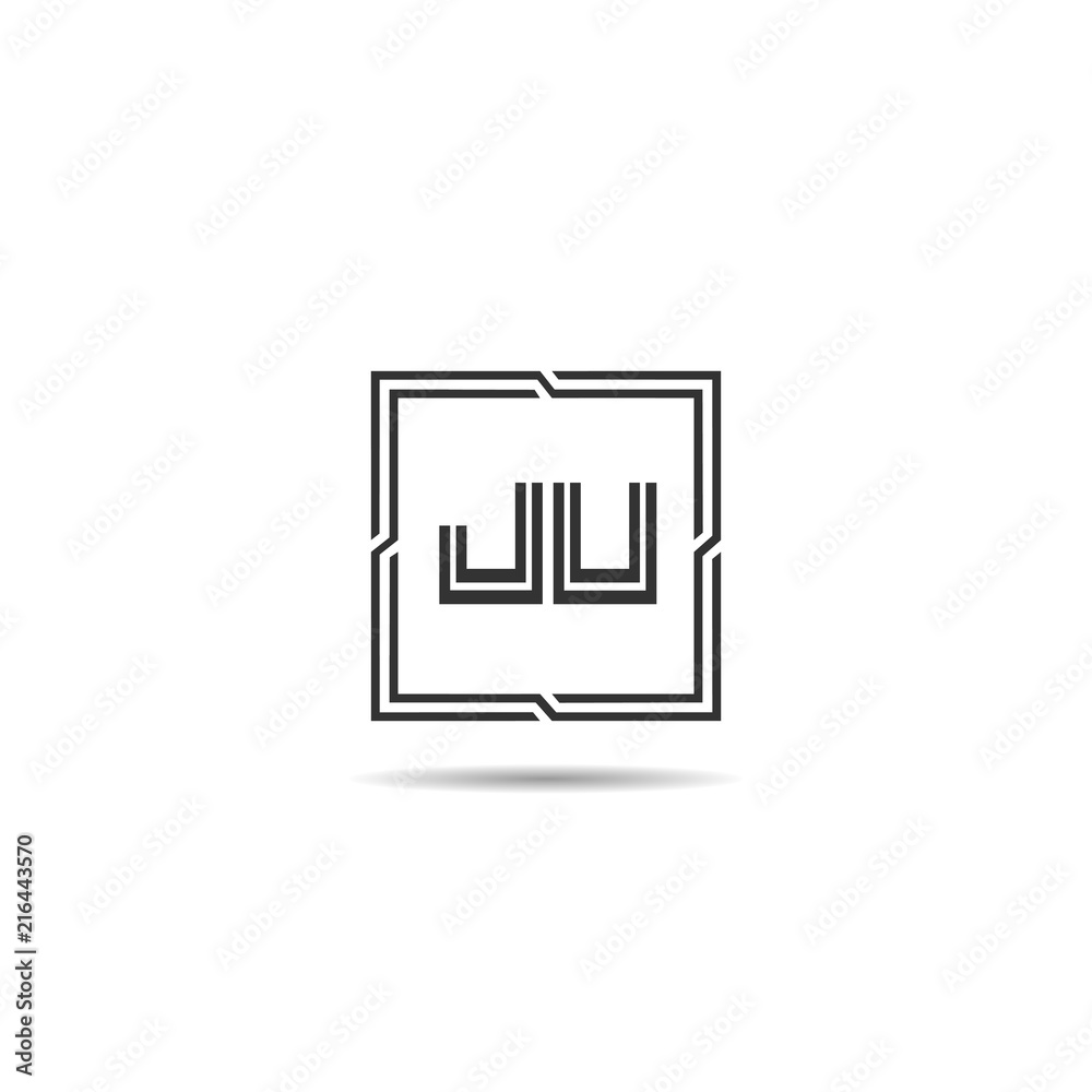Initial Letter JU Logo Template Design Initial Letter JU Logo Template Design