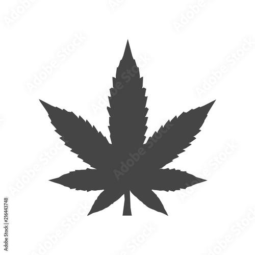 Cannabis leaf logo icon