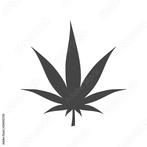 Cannabis leaf logo icon