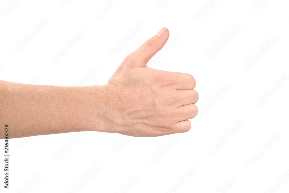 Like gesture, isolated on white background Like gesture, isolated on white background