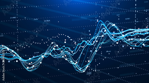 Bild auf Leinwand Stock market chart