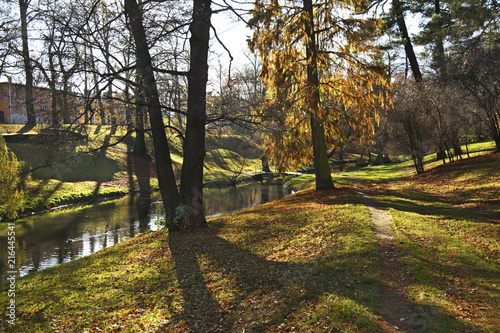 Central Park in Brzeg. Opole voivodeship. Poland