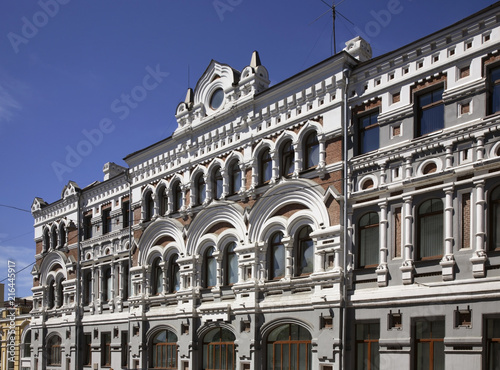 Historic building on Svetlanskaya Street in Vladivostok. Russia