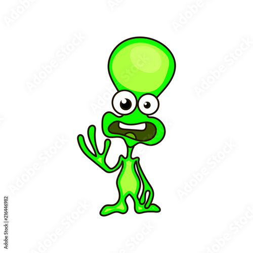 Green alien face emoji.