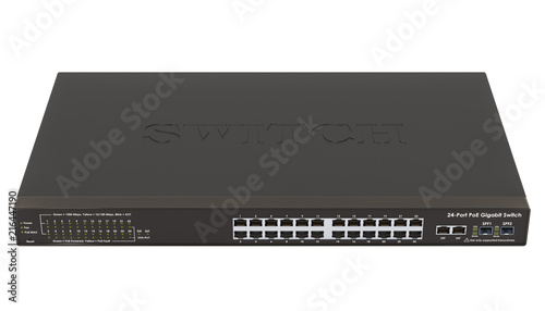 Canvastavla Network switch with 24 ports. 3D rendering